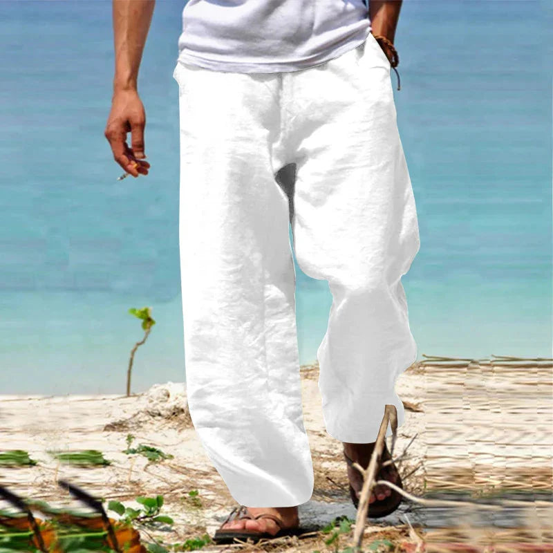 Sommerhosen | Lose Passform | Gerades Bein | Leinenhosen | Herrenhosen-HauteBerlin
