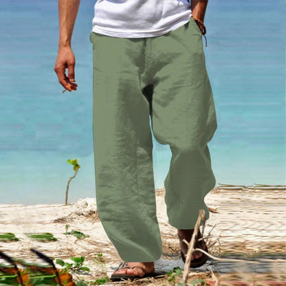Sommerhosen | Lose Passform | Gerades Bein | Leinenhosen | Herrenhosen-HauteBerlin