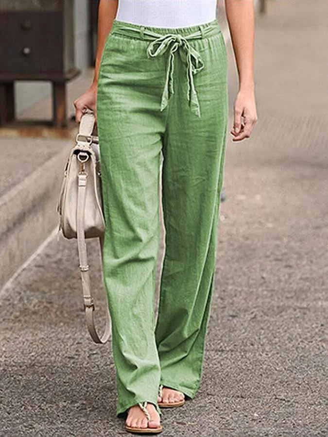 Sommerhosen – Weite Leinenmischhosen für Damen-HauteBerlin