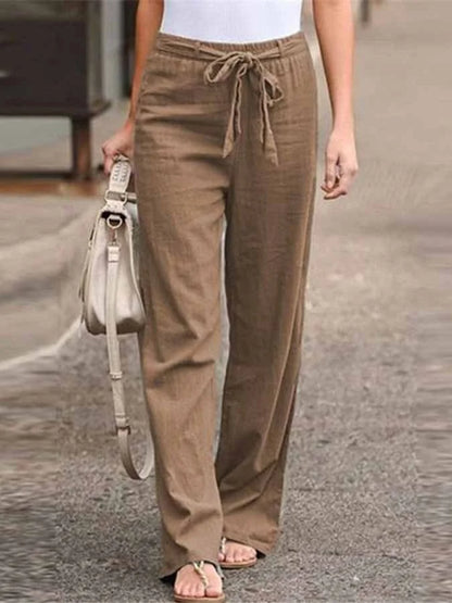 Sommerhosen – Weite Leinenmischhosen für Damen-HauteBerlin