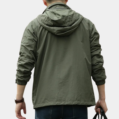 Sommerjacke | Leicht | Mit Kapuze | Cargo-Jacke | Herrenjacke-HauteBerlin