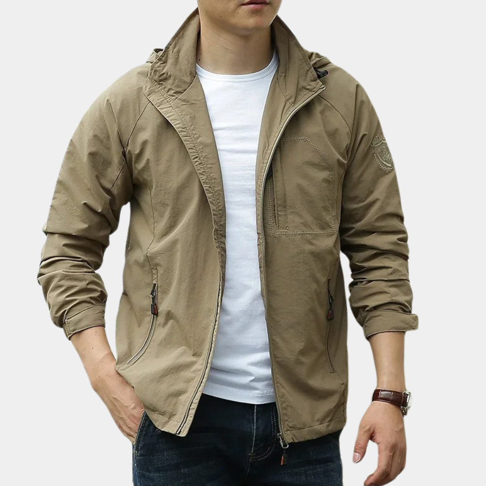 Sommerjacke – Leichte Cargo-Jacke mit Kapuze für Männer-HauteBerlin