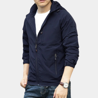 Sommerjacke – dünne, winddichte Herren-Funktionsjacke mit Kapuze-HauteBerlin
