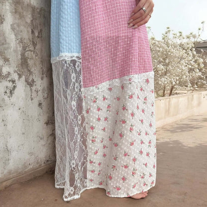 Sommerkleid Damen | Patchwork Maxi | Neckholder-HauteBerlin