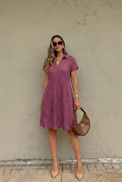 Sommerkleid | Kurzarm | Luftiges Blusenkleid-HauteBerlin