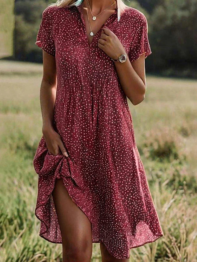 Sommerkleid | Kurzarm | Luftiges Blusenkleid-HauteBerlin