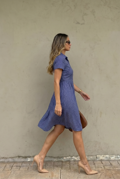 Sommerkleid | Kurzarm | Luftiges Blusenkleid-HauteBerlin