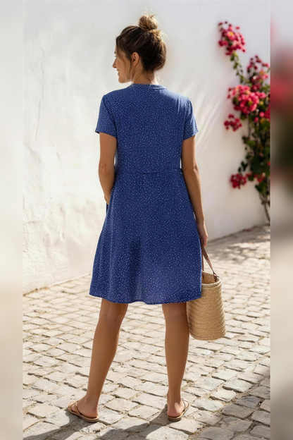 Sommerkleid | Kurzarm | Luftiges Blusenkleid-HauteBerlin