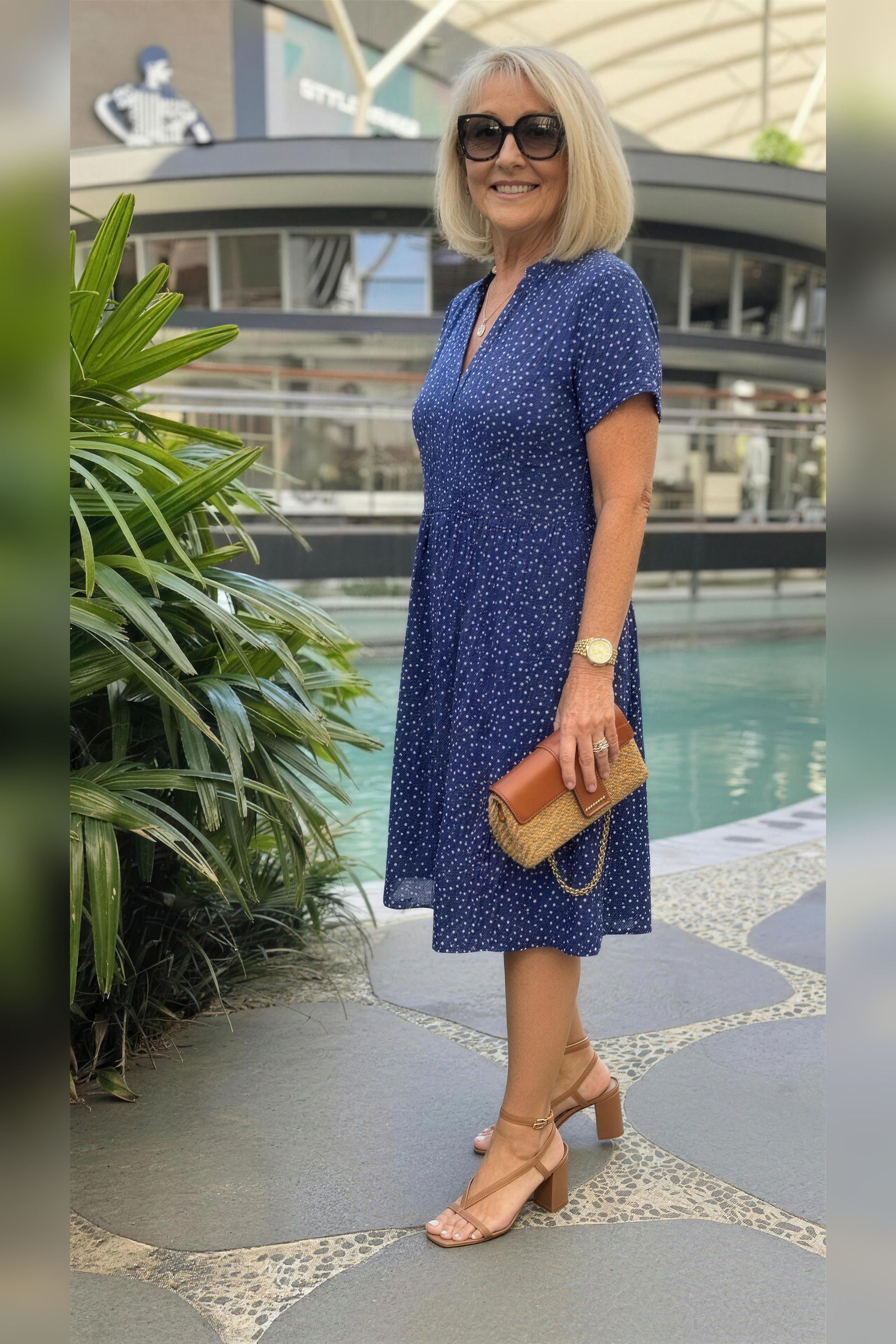 Sommerkleid | Kurzarm | Luftiges Blusenkleid-HauteBerlin
