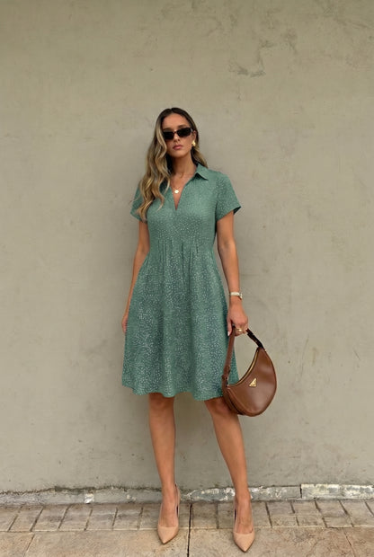 Sommerkleid | Kurzarm | Luftiges Blusenkleid-HauteBerlin