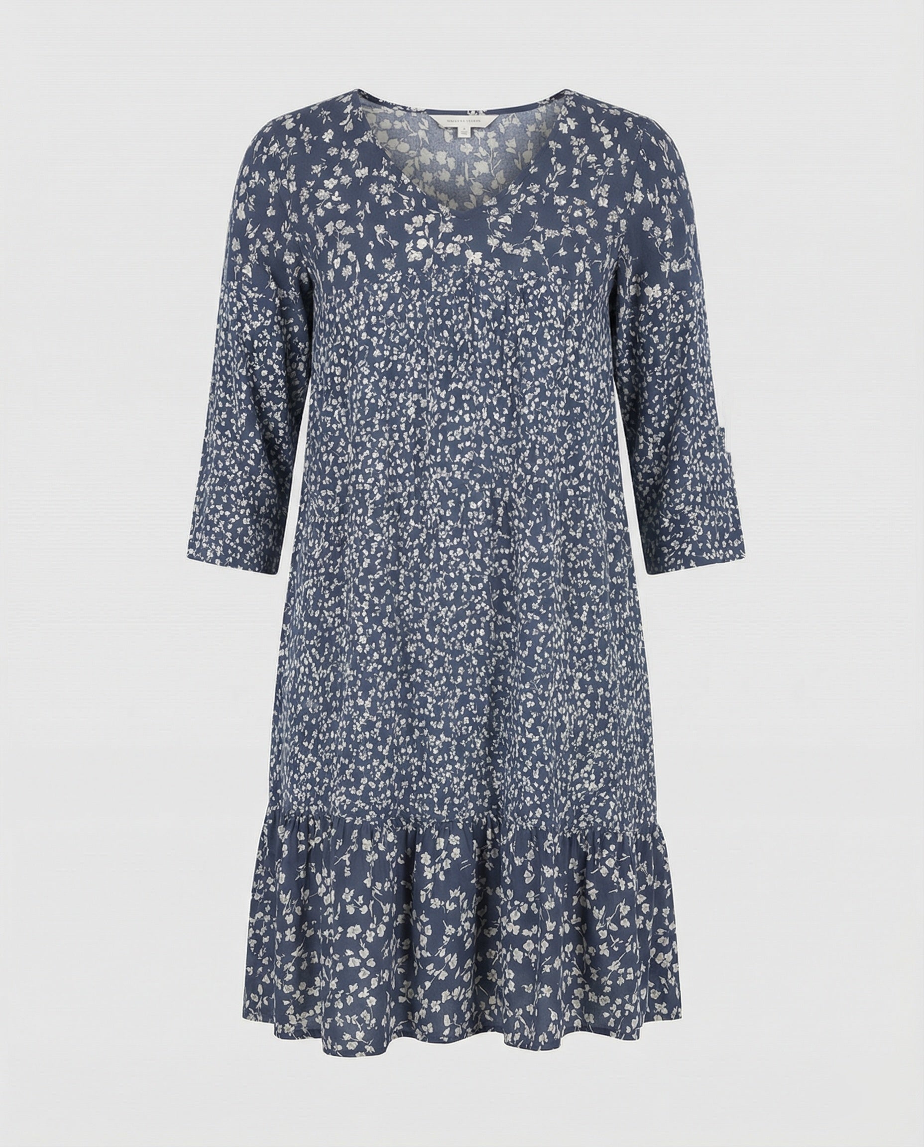 Sommerkleid – lockere Passform – Viertelärmel – Blumenkleid – Freizeitkleid-HauteBerlin