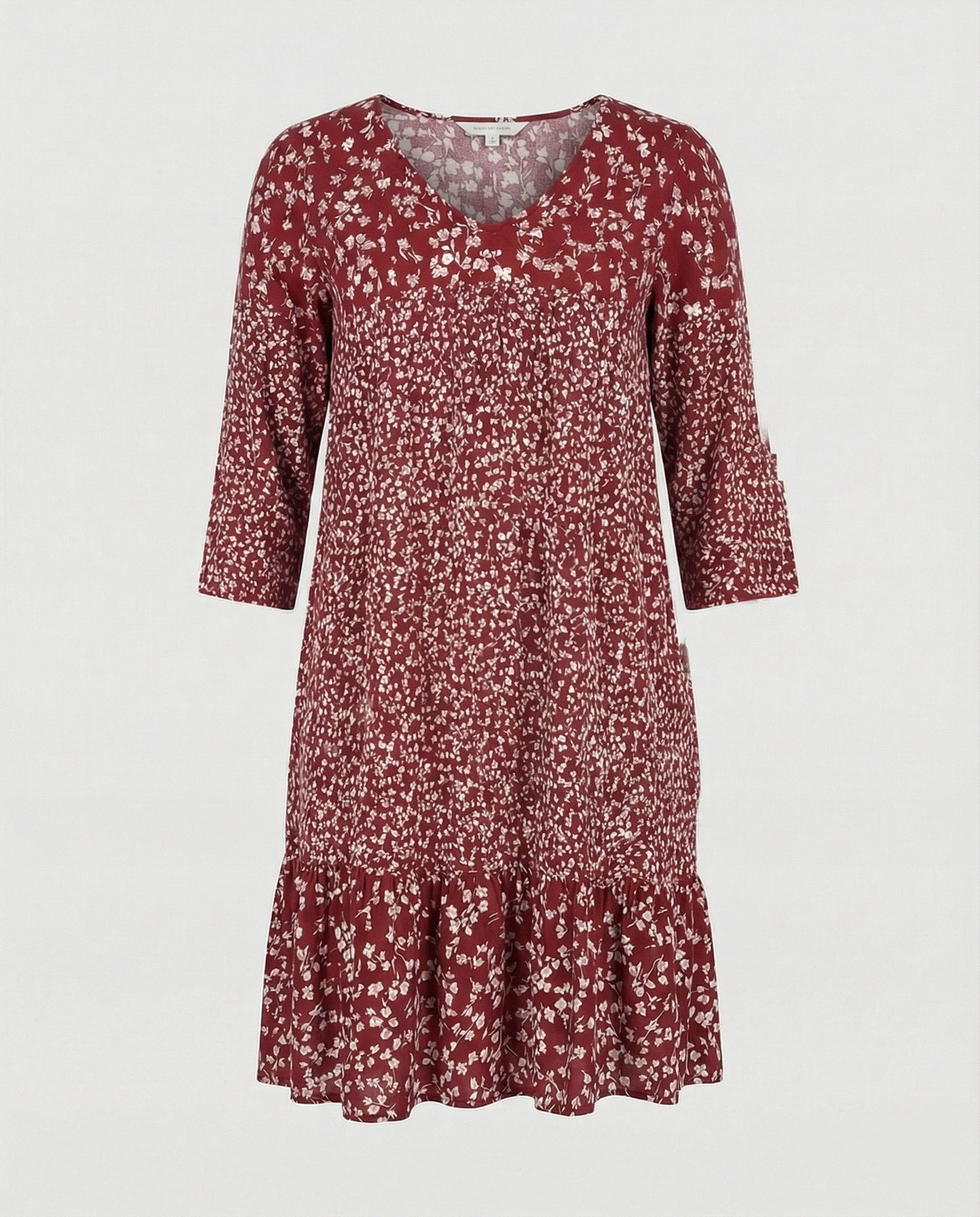 Sommerkleid – lockere Passform – Viertelärmel – Blumenkleid – Freizeitkleid-HauteBerlin