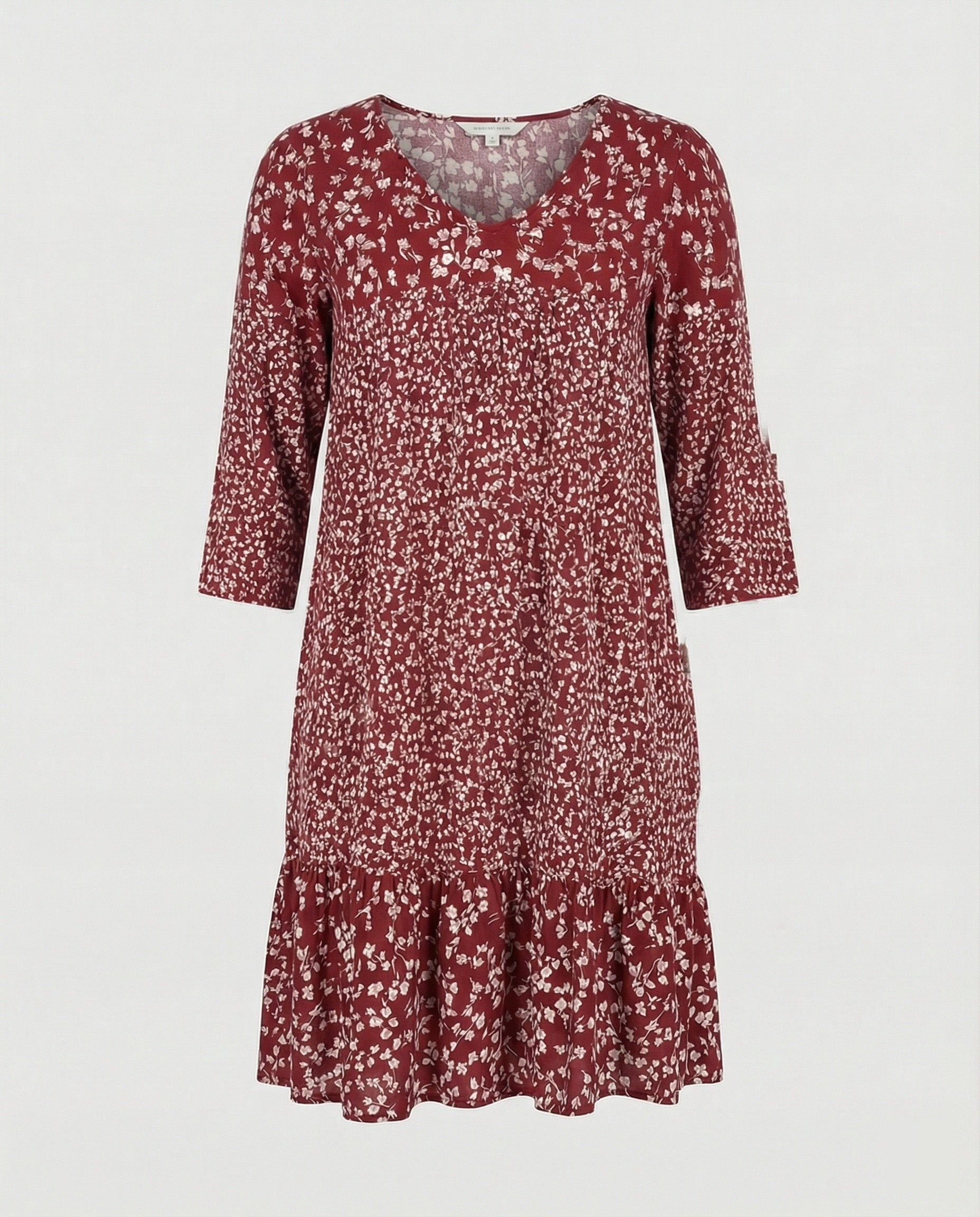 Sommerkleid – lockere Passform – Viertelärmel – Blumenkleid – Freizeitkleid-HauteBerlin