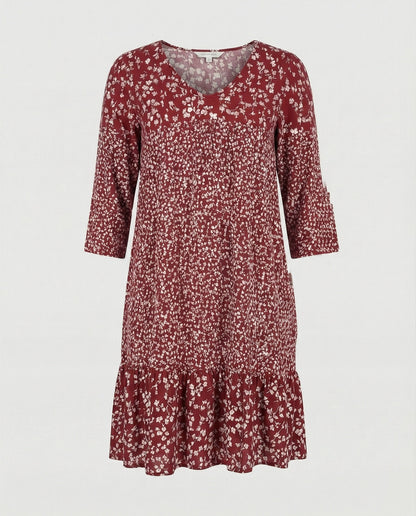 Sommerkleid – lockere Passform – Viertelärmel – Blumenkleid – Freizeitkleid-HauteBerlin