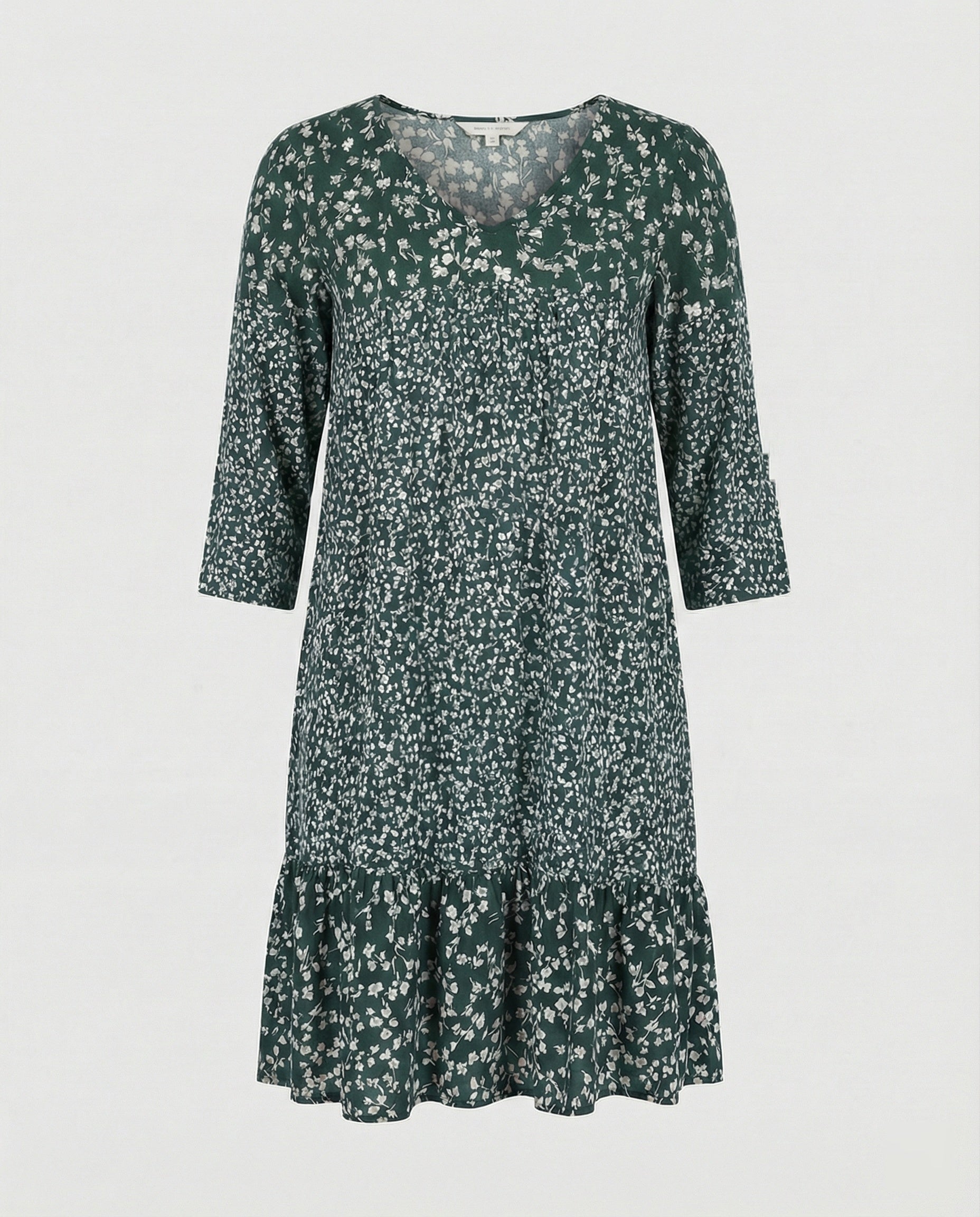 Sommerkleid – lockere Passform – Viertelärmel – Blumenkleid – Freizeitkleid-HauteBerlin