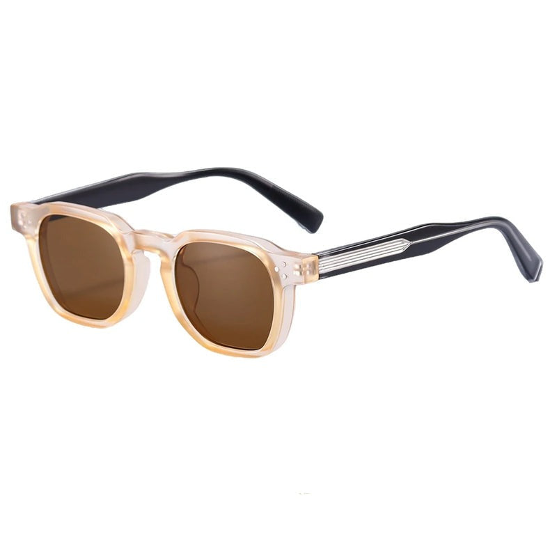Sonnenbrille Herren Eckig | Transparentes Gestell | Sieben Farben-HauteBerlin