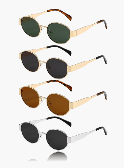 Sonnenbrille Oval | Metallfassung | Getönte Gläser | Retro-HauteBerlin
