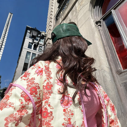 Steppjacke Damen | Blumenmuster | Offen und Wattiert-HauteBerlin