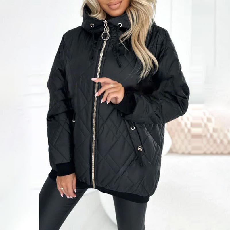 Steppjacke - Kapuze - wattiert - Jacke in Übergröße - Winterjacke für Frauen-HauteBerlin