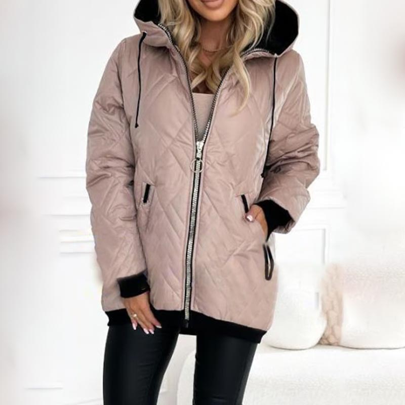 Steppjacke - Kapuze - wattiert - Jacke in Übergröße - Winterjacke für Frauen-HauteBerlin