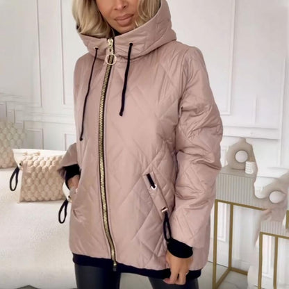 Steppjacke - Kapuze - wattiert - Jacke in Übergröße - Winterjacke für Frauen-HauteBerlin