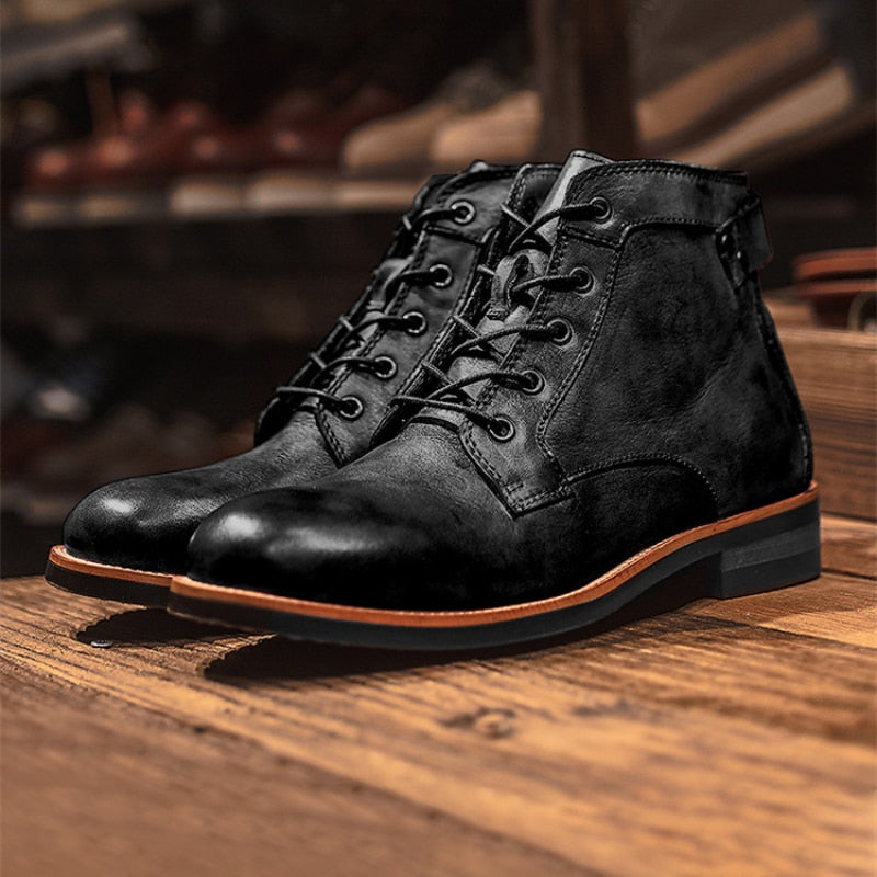 Stiefelette | Schnürung | Winter | Lederstiefel | Herrenstiefel-HauteBerlin