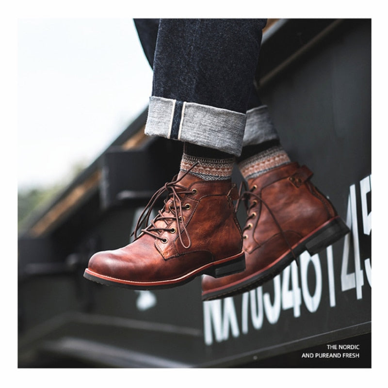 Stiefelette | Schnürung | Winter | Lederstiefel | Herrenstiefel-HauteBerlin
