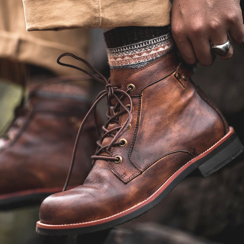 Stiefelette | Schnürung | Winter | Lederstiefel | Herrenstiefel-HauteBerlin