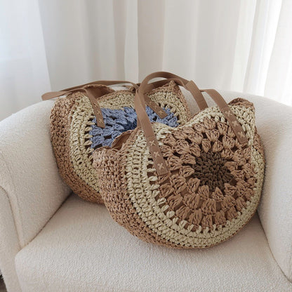 Strandtasche | Gewebte Runde Schultertasche | Boho Sommer-HauteBerlin