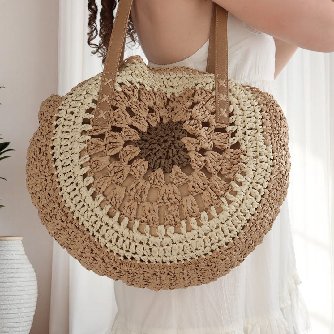 Strandtasche | Gewebte Runde Schultertasche | Boho Sommer-HauteBerlin