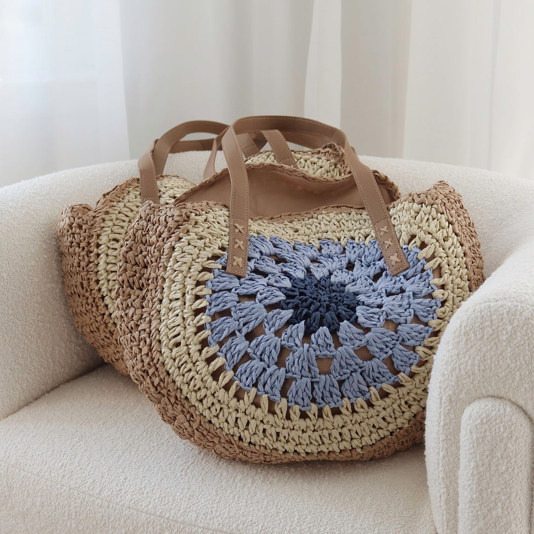 Strandtasche | Gewebte Runde Schultertasche | Boho Sommer-HauteBerlin
