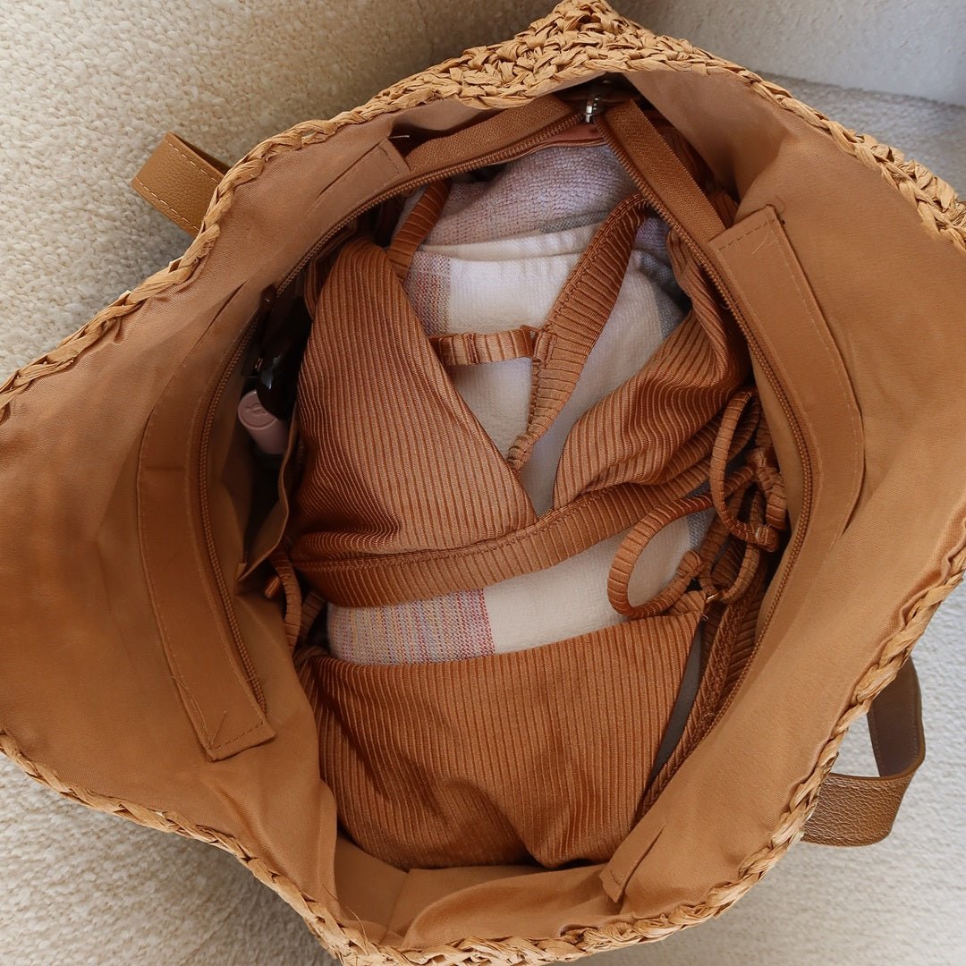 Strandtasche | Gewebte Runde Schultertasche | Boho Sommer-HauteBerlin