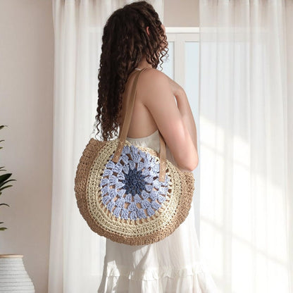 Strandtasche | Gewebte Runde Schultertasche | Boho Sommer-HauteBerlin