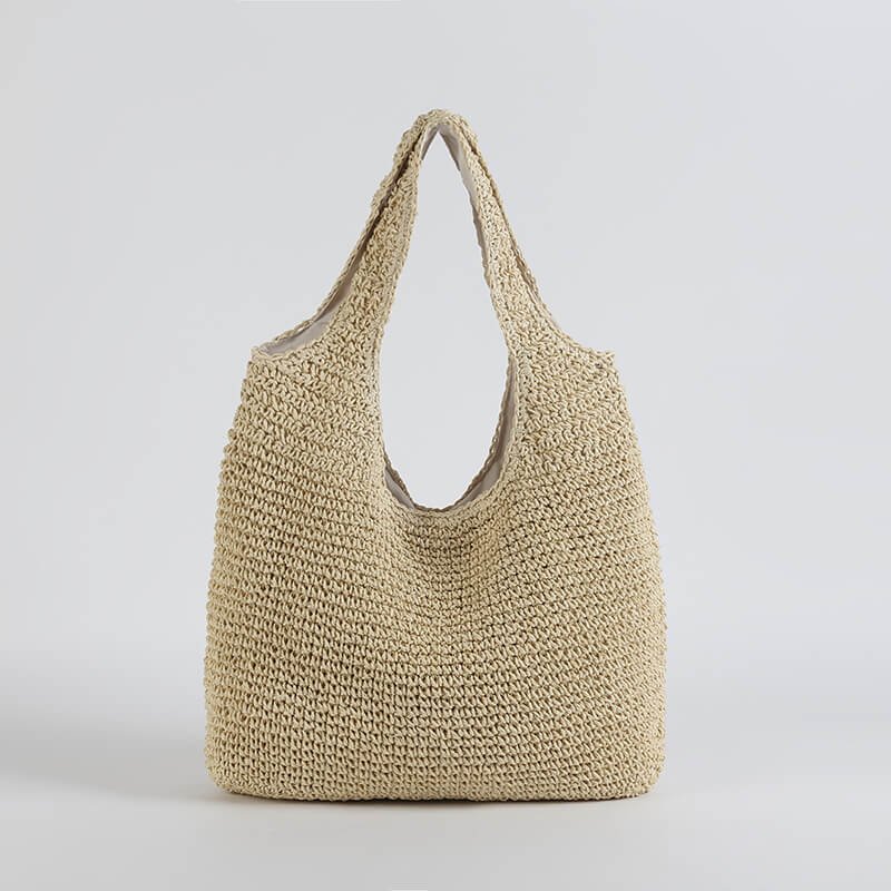 Strandtasche | Stroh Geflochten Shopper | Gefüttert Sommer-HauteBerlin