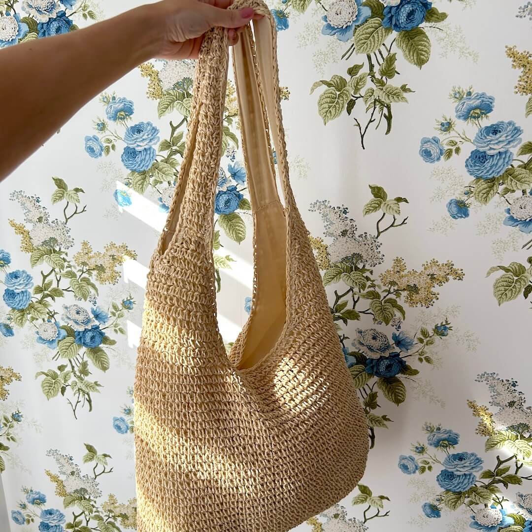 Strandtasche | Stroh Geflochten Shopper | Gefüttert Sommer-HauteBerlin