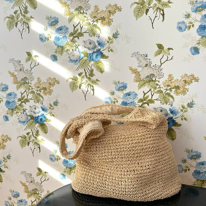 Strandtasche | Stroh Geflochten Shopper | Gefüttert Sommer-HauteBerlin