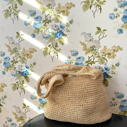 Strandtasche | Stroh Geflochten Shopper | Gefüttert Sommer-HauteBerlin