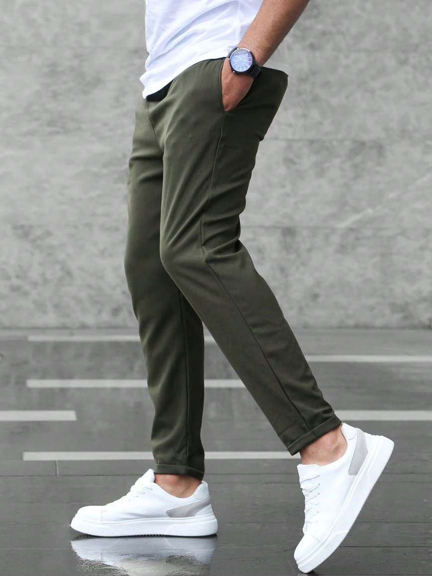 Stretch-Hose – Bequem – Kordelzug – Stretch-Chinohose – Herrenhose-HauteBerlin