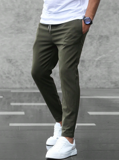 Stretch-Hose – Bequem – Kordelzug – Stretch-Chinohose – Herrenhose-HauteBerlin