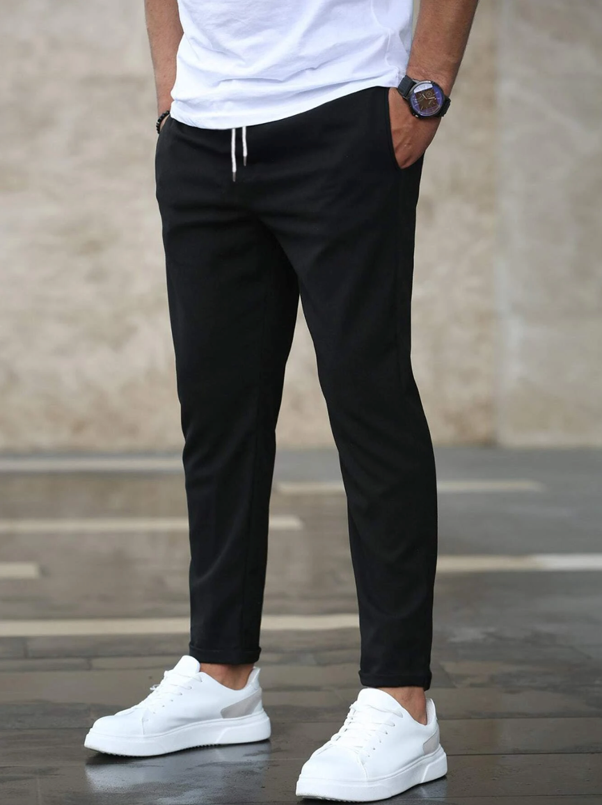 Stretch-Hose – Bequem – Kordelzug – Stretch-Chinohose – Herrenhose-HauteBerlin