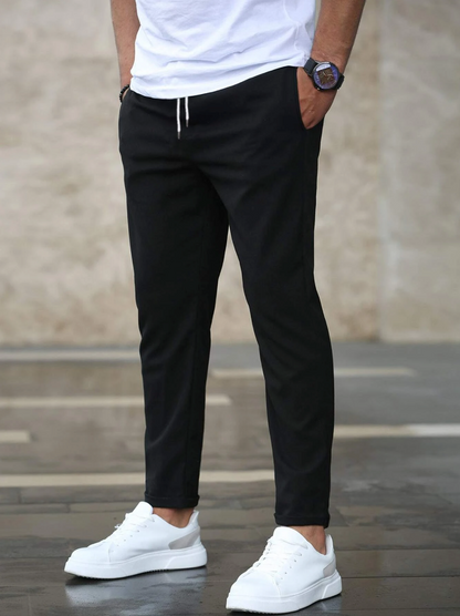 Stretch-Hose – Bequem – Kordelzug – Stretch-Chinohose – Herrenhose-HauteBerlin
