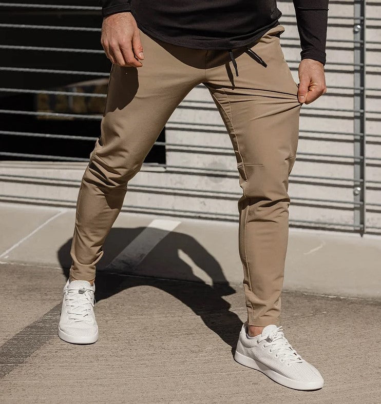 Stretch-Hose | Elastische Taille | Winddicht | Slim-Fit-Jogginghose | Herrenhose-HauteBerlin