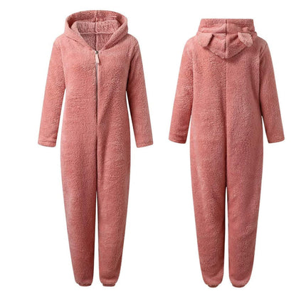 Strick-Strampler | Mit Kapuze | Mit Reißverschluss | Strampler für Erwachsene | Loungewear-HauteBerlin