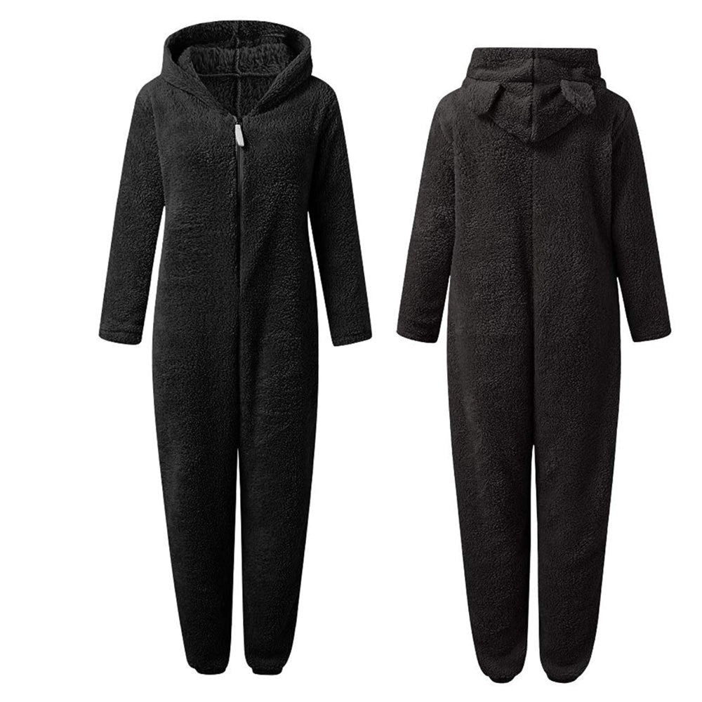 Strick-Strampler | Mit Kapuze | Mit Reißverschluss | Strampler für Erwachsene | Loungewear-HauteBerlin