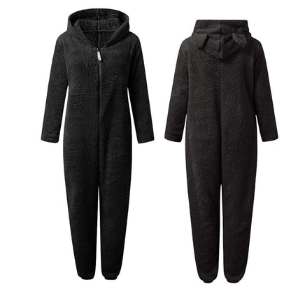 Strick-Strampler | Mit Kapuze | Mit Reißverschluss | Strampler für Erwachsene | Loungewear-HauteBerlin