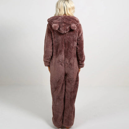 Strick-Strampler | Mit Kapuze | Mit Reißverschluss | Strampler für Erwachsene | Loungewear-HauteBerlin