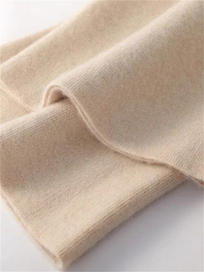 Strickhose - Casual - Elastische Taille - Weite Hosenbeine - Damen-Lounge-Hose-HauteBerlin