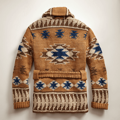 Strickjacke | Gürtel | Knopfleiste | Grobstrickjacke | Herren-Strickjacke-HauteBerlin