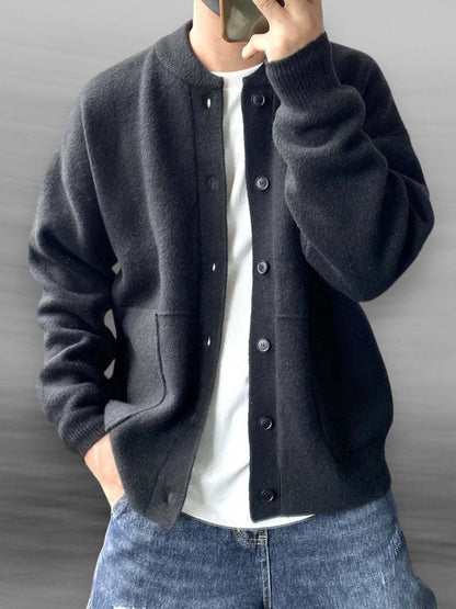 Strickjacke | Relaxed Fit | Taschen | Strickjacke mit Knopfleiste | Herrenstrickwaren-HauteBerlin