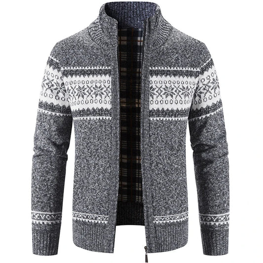 Strickjacke - Zip-Up - Winter - Strickjacke Pullover - Herren Strickjacke-HauteBerlin